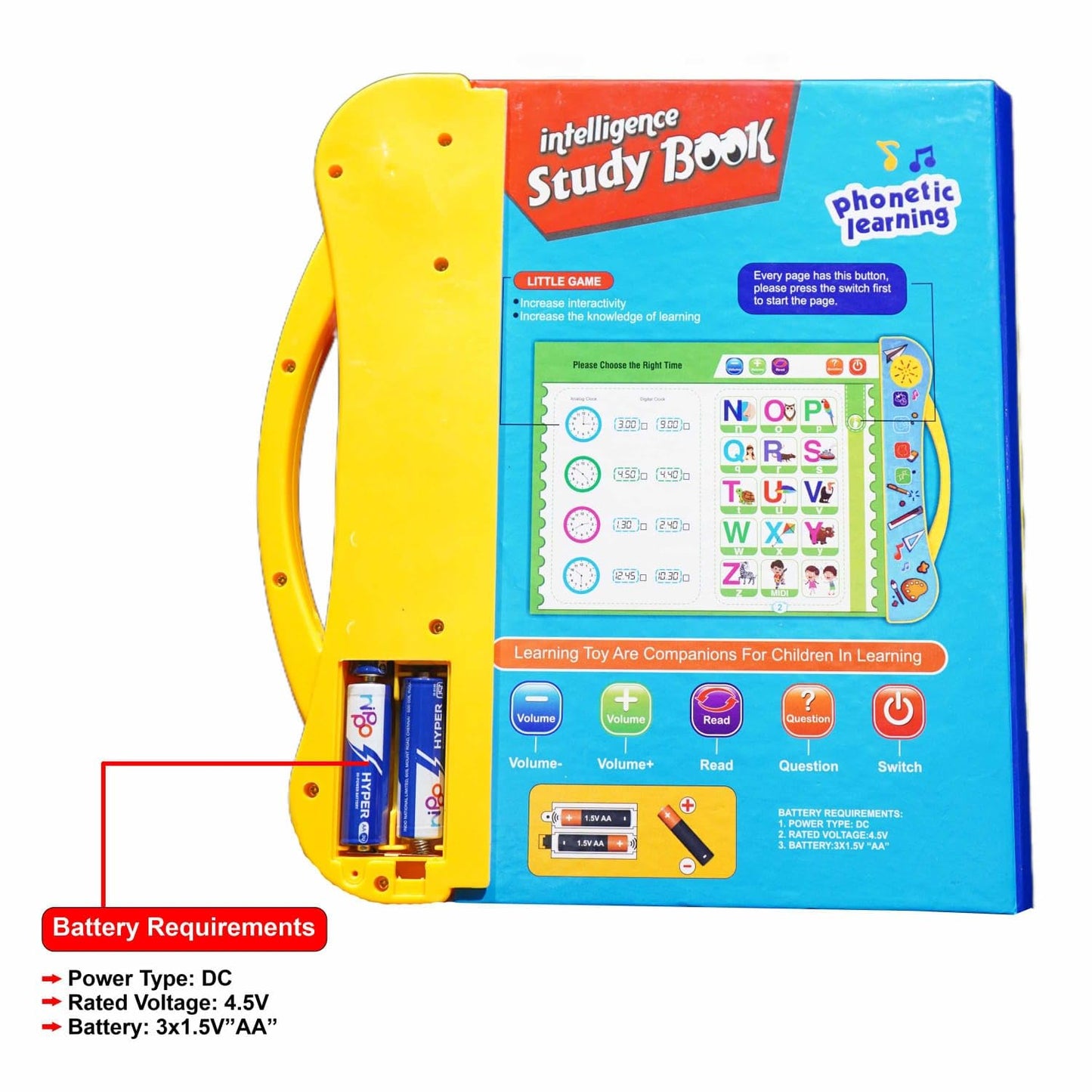 Toy Cloud Intelligence Study Book for Toddlers - Interactive Educational Learning Toy for Kids, Parent-Child Interaction, Phonetic, Pronunciation, Musical & Intellectual Learning for Ages 2 Years