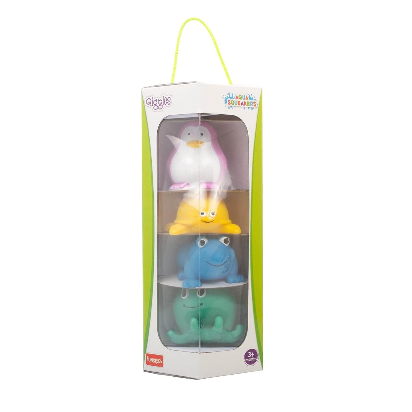 Giggles - Aqua Squeakers (Pack of 2), Multicolour Aqua Squeakers, Stimulates Senses, Natural squeaking Sound, 3 Months and Above, Infant Toys