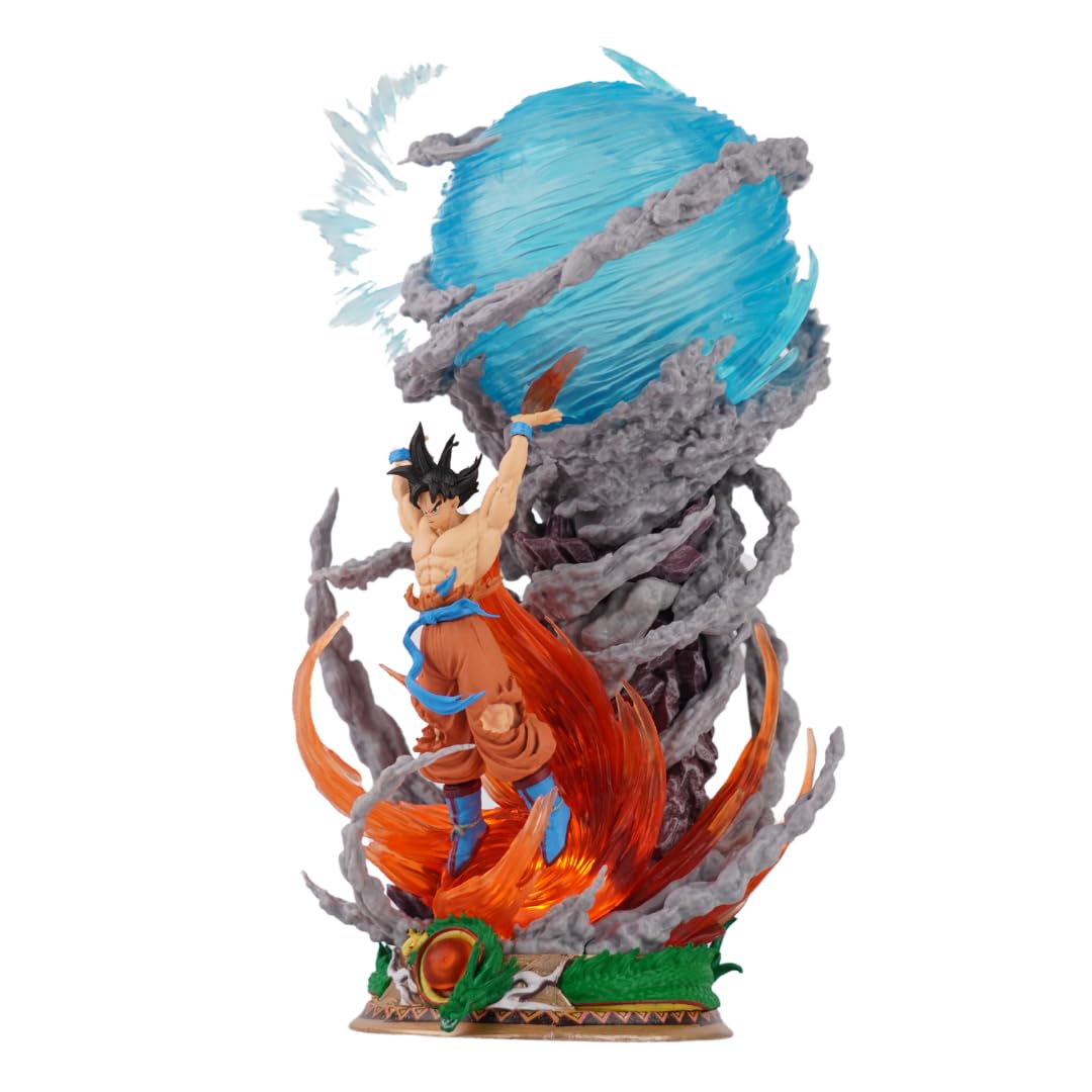 Offo Dragon Ball Z Anime Action Figure Son Goku Super Saiyan Sphere for Car Dashboard, Home Decors, Office Desk and Study Table (Goku Sphere)