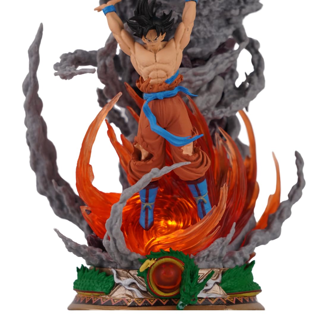 Offo Dragon Ball Z Anime Action Figure Son Goku Super Saiyan Sphere for Car Dashboard, Home Decors, Office Desk and Study Table (Goku Sphere)