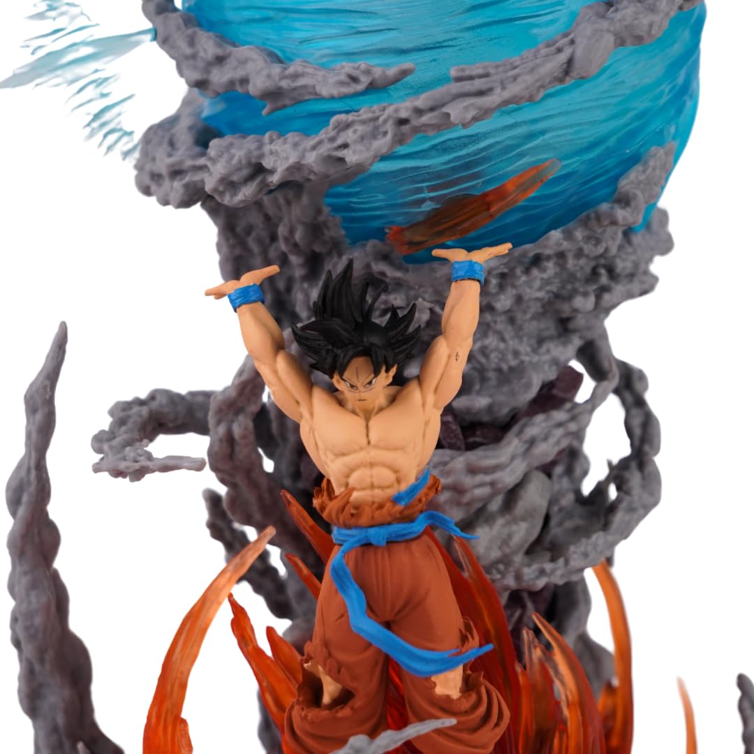 Offo Dragon Ball Z Anime Action Figure Son Goku Super Saiyan Sphere for Car Dashboard, Home Decors, Office Desk and Study Table (Goku Sphere)