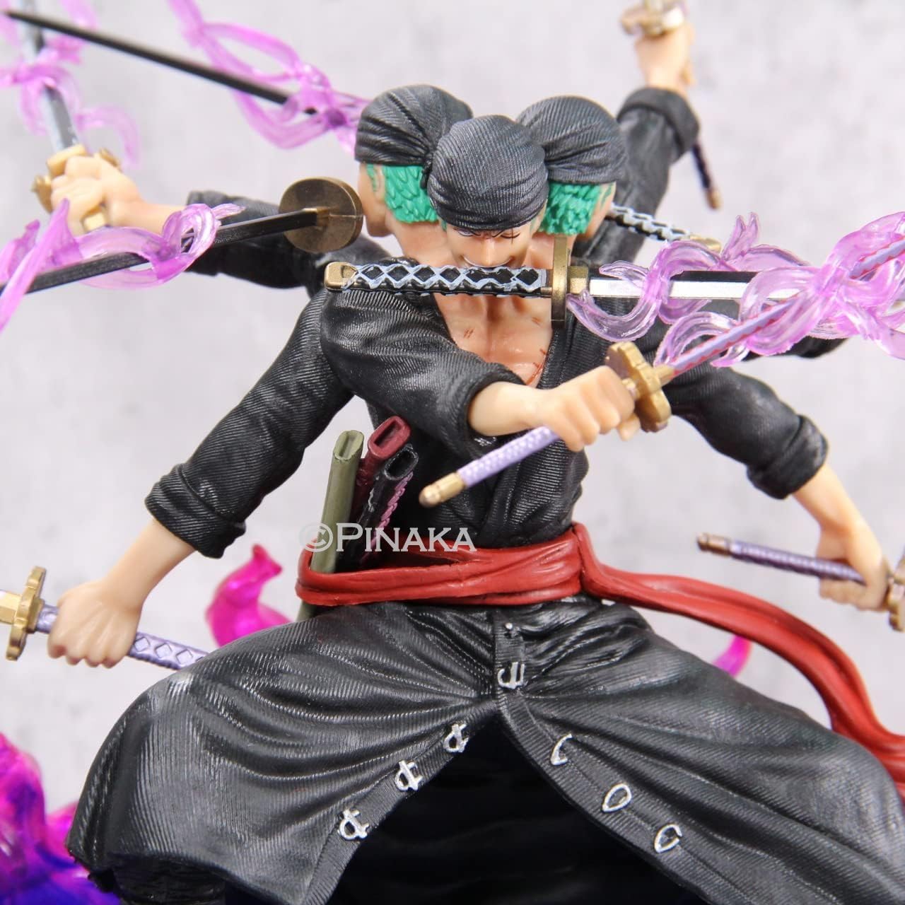PINAKA One Piece Roronoa Zoro Nine Knives Three Faces Asura Form Action Figure 28 Cms Model Toy PVC Anime Figurine Collectible