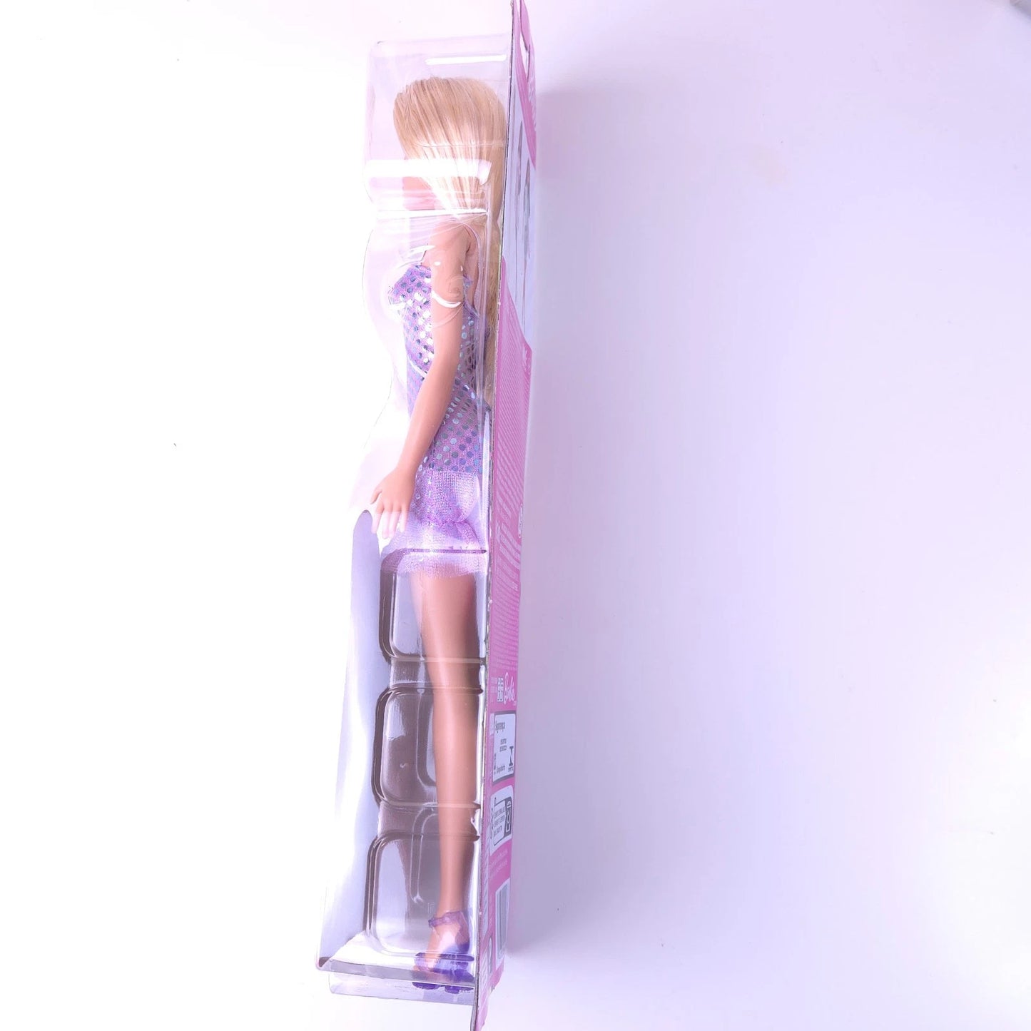 MATTEL Barbie GLITZ DOLL in A Purple Polka Dot Dress