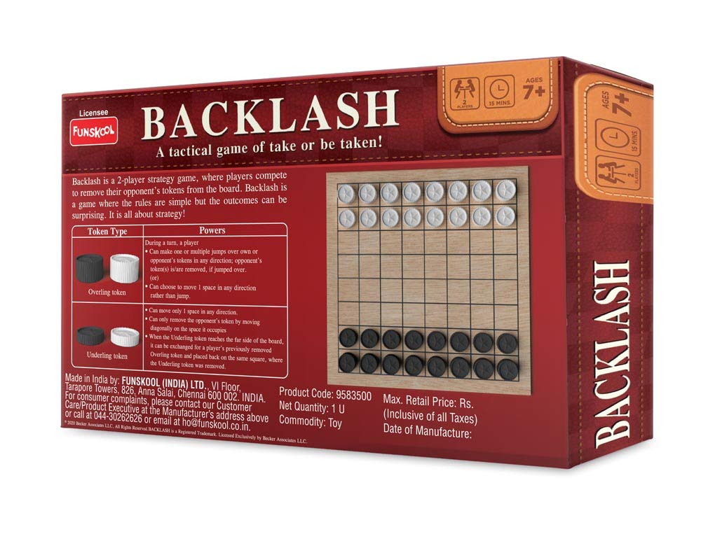 Funskool Kids Games,Backlash, Strategy Game,2 Players, Ages 7 and Above