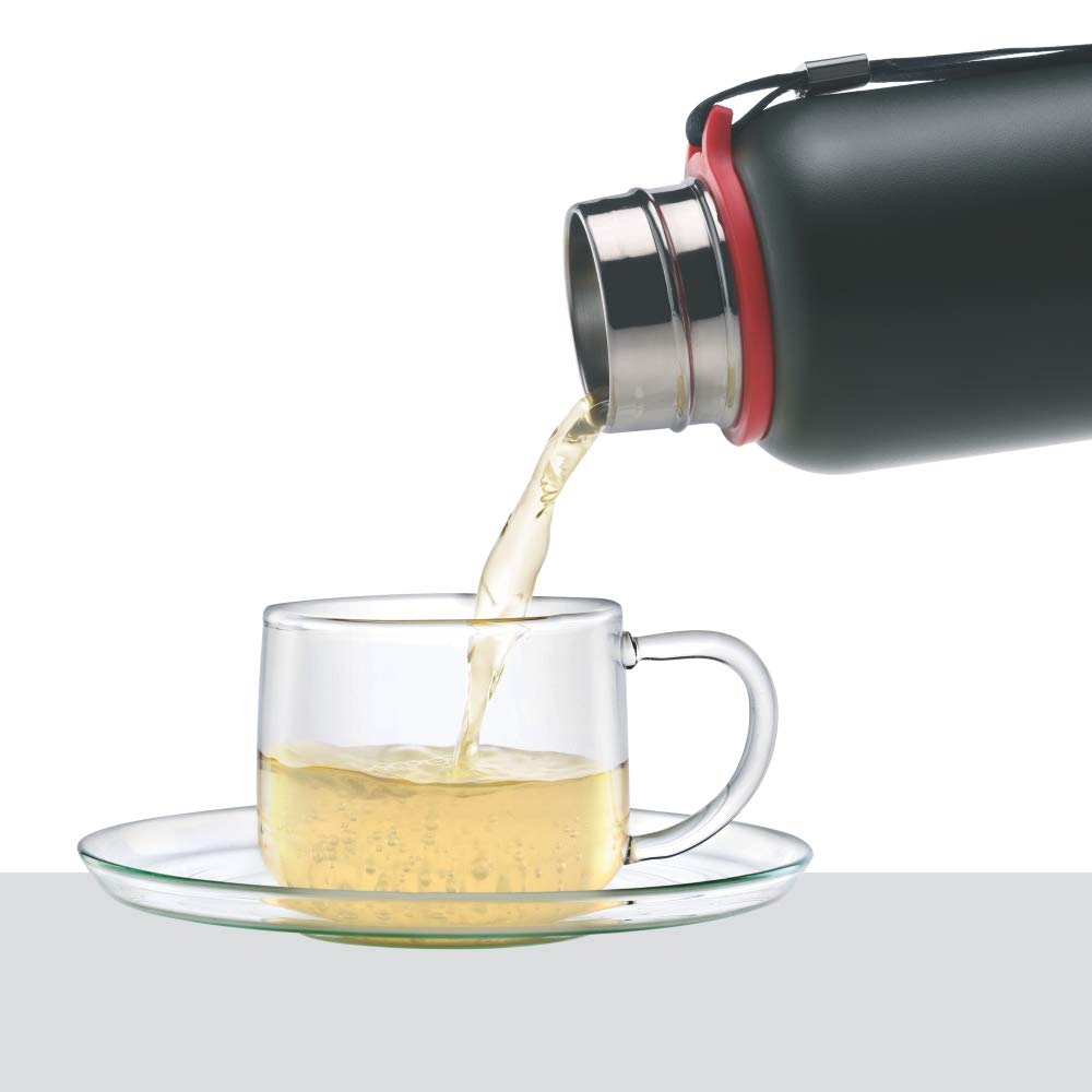 Borosil Hydra Trek 850 ml Stainless Steel Water Bottle | Double Wall Vacuum Insulated Flask, Green | 20 Hours Hot & 24 Hours Cold | Ideal for Personal & Corporate Gifting | 1 Year Warranty