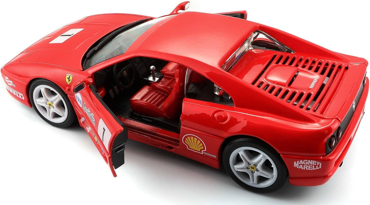 Bburago 15626306-1:24 Ferrari F355 Challenge, Rood