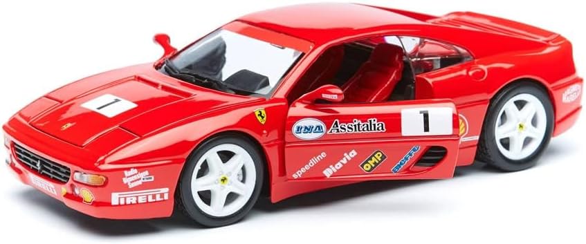 Bburago 15626306-1:24 Ferrari F355 Challenge, Rood