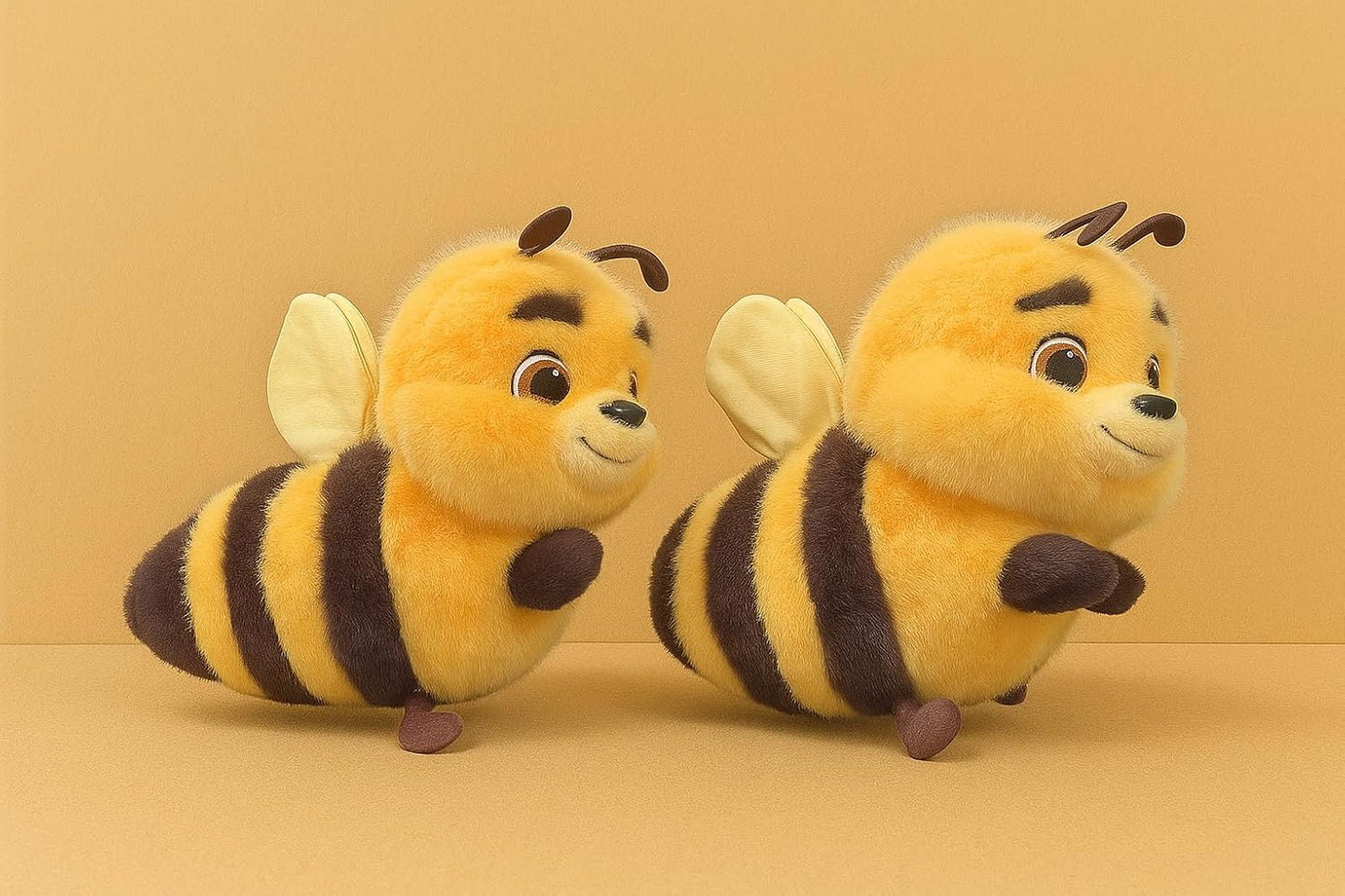 Plush Honey Bee Stuffed Animal Toy, Yellow and Black, Soft and Cuddly