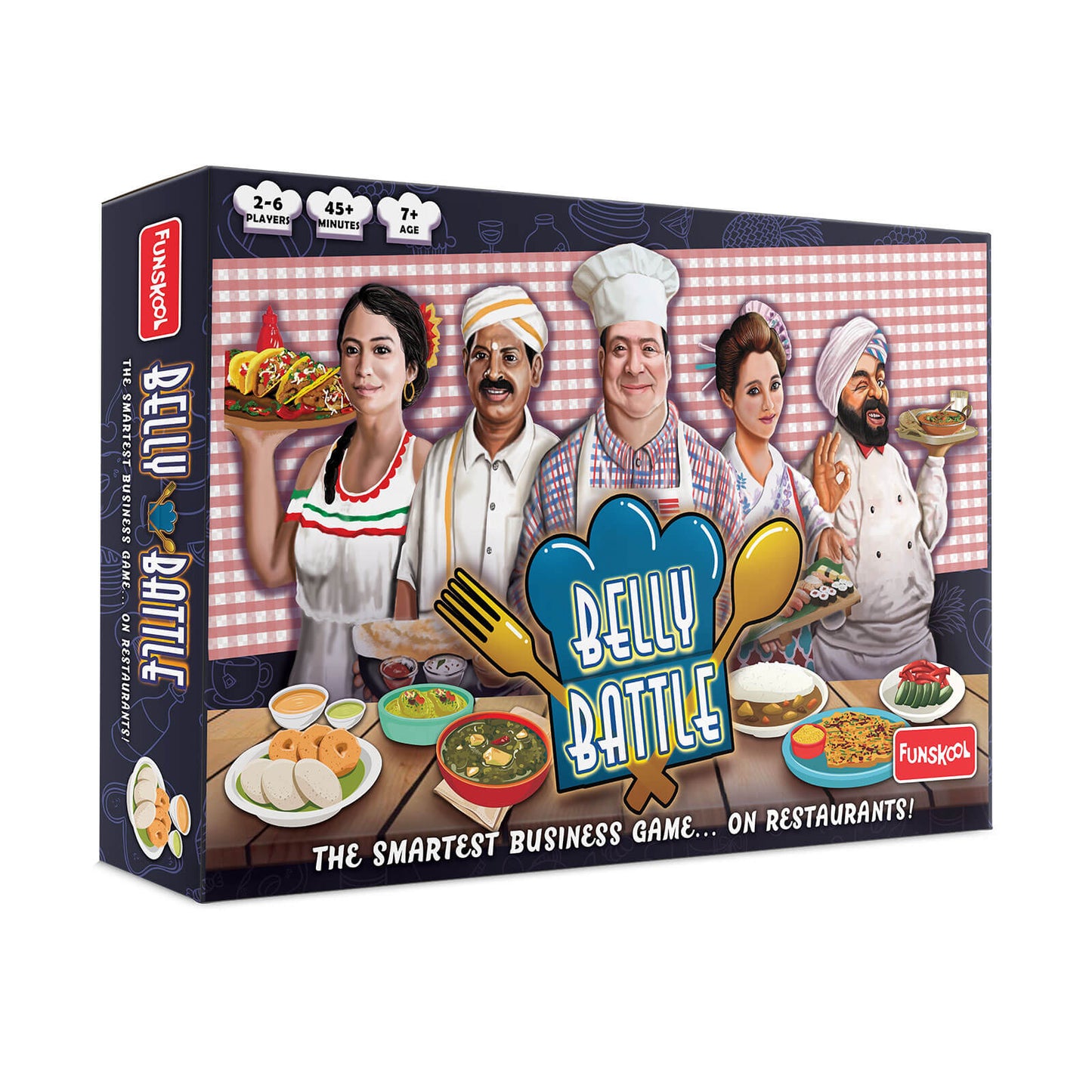 Funskool Games - Belly Battle, Multiplayer Restaurant-Themed Strategy Game, 3-6 Players, Ages 7 and Above.