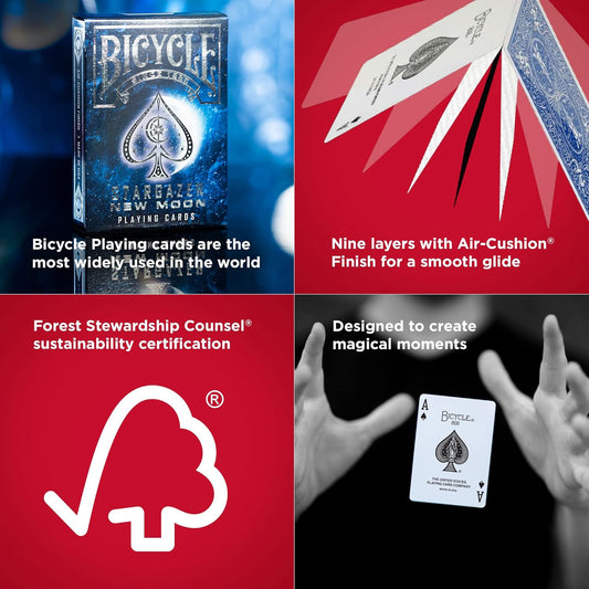 Bicycle Stargazer New Moon Playing Cards for All Ages,Pack of 1