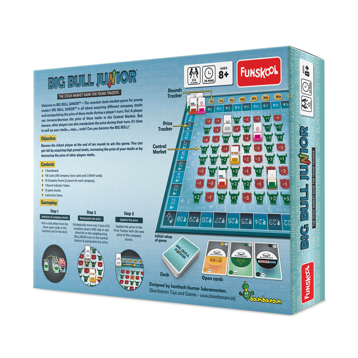 Funskool Big Bull Junior, Stock Market Strategy Board Game Ages 8+