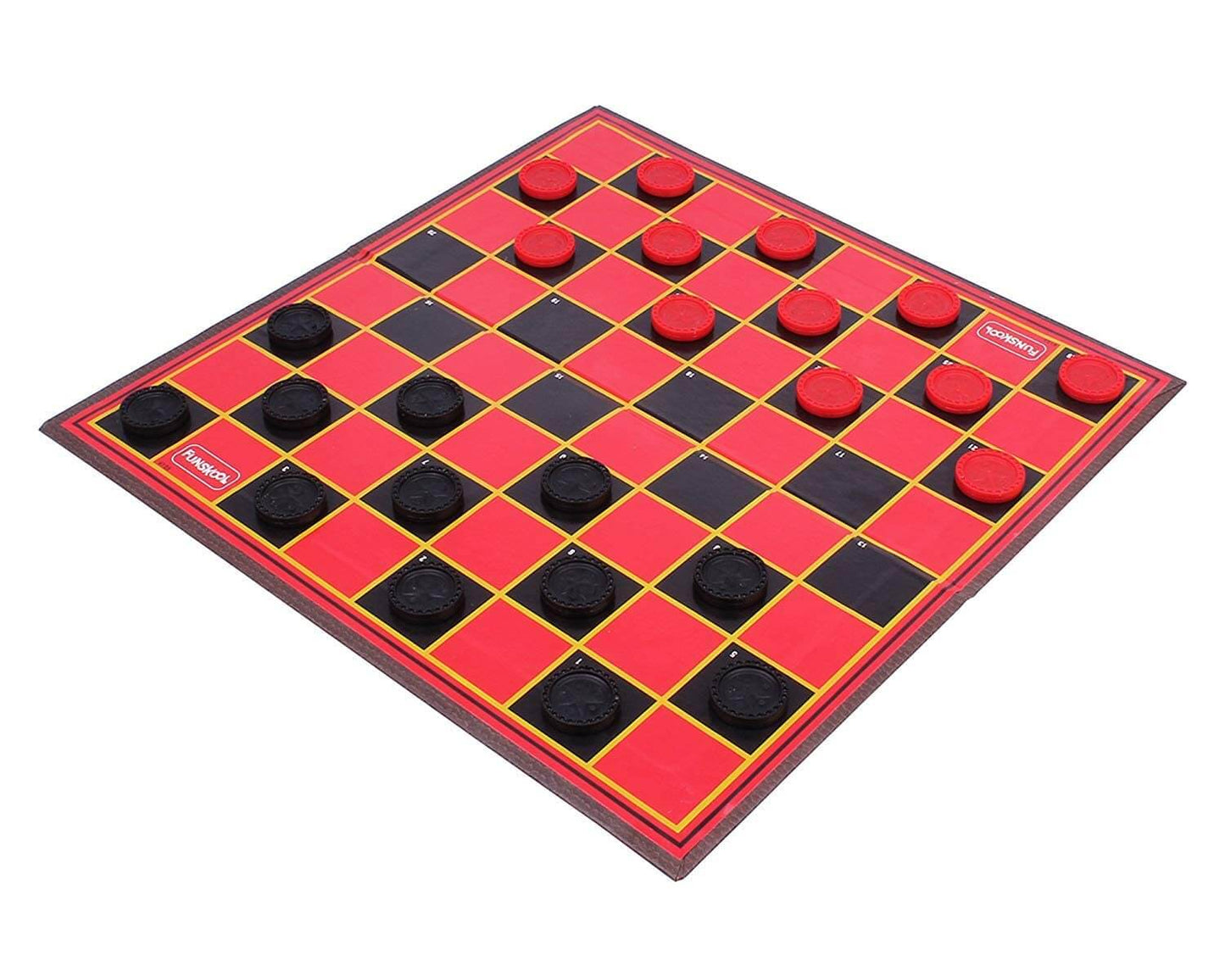 Funskool Games, Checkers Plus 5, 5 in 1 checkers board games, Kids & family, 2 players, Ages 7 and above