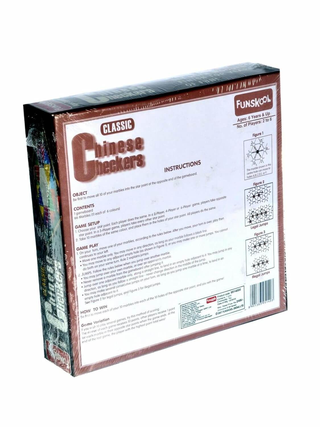 Funskool Games, Classic Chinese Checkers, The classic strategy board game, Kids & family, 2 - 6 players, Ages 6 and above