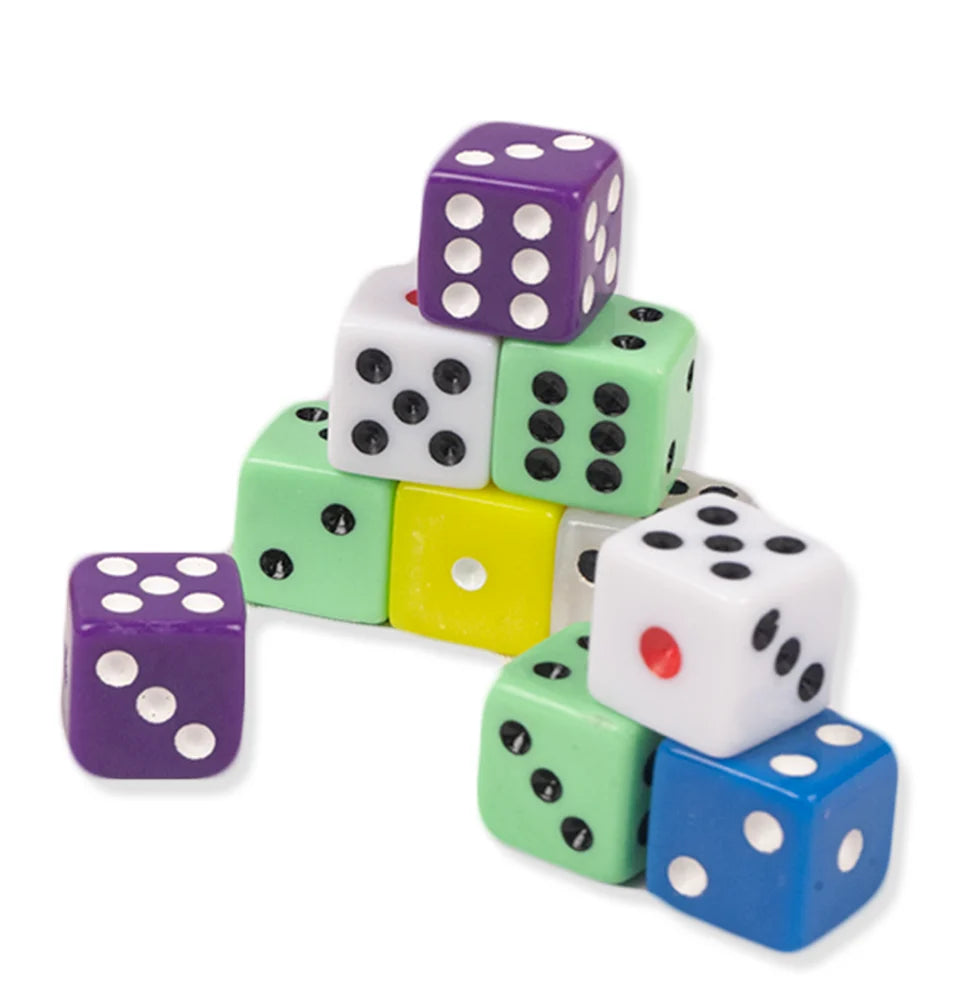 Firstly Traders 15 PCS Game Dice Creative Acrylic Dice 6-Sided Dice for Party Table top Games