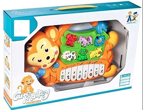 Jack Royal Monkey Piano Music Toy with Light & Music Early Learning Fun Educational Baby Keyboard Piano for Infant Kid Boys & Girls Toddlers