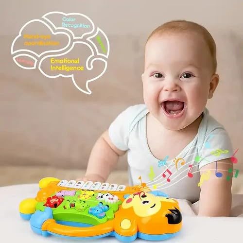 Jack Royal Monkey Piano Music Toy with Light & Music Early Learning Fun Educational Baby Keyboard Piano for Infant Kid Boys & Girls Toddlers