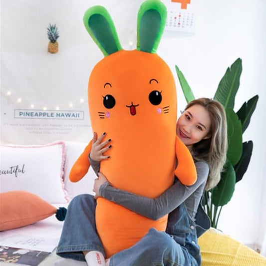 55cm Carrot Hugging Pillow, Cartoon Carrot Plush Toy,Cute Carrot Shape Pillow Stuffed Carrot Toy Soft Carrot Doll for Kids Girls GIF