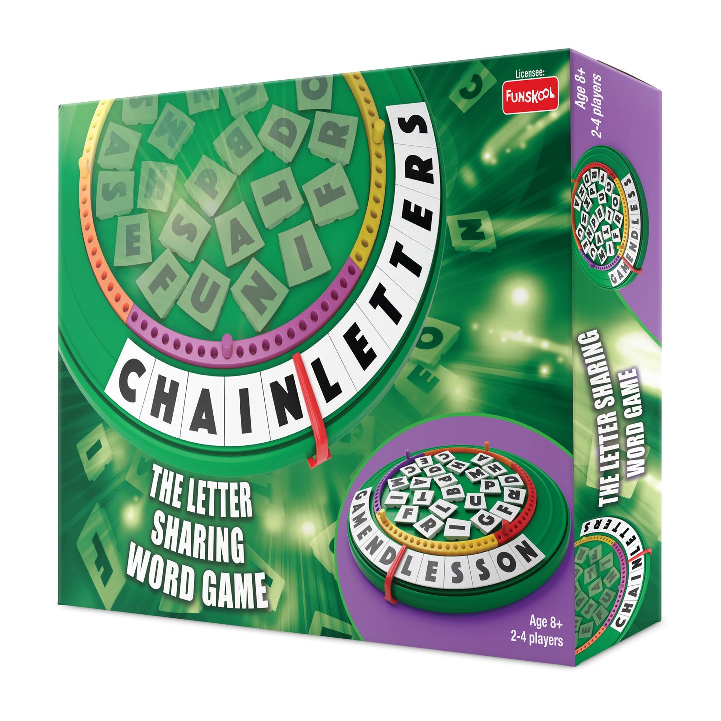 Funskool Games-Chain Letters,Educational & The Letter Sharing Word Game, For Kids, Adults & Family,2 - 4 Players,8 & Above