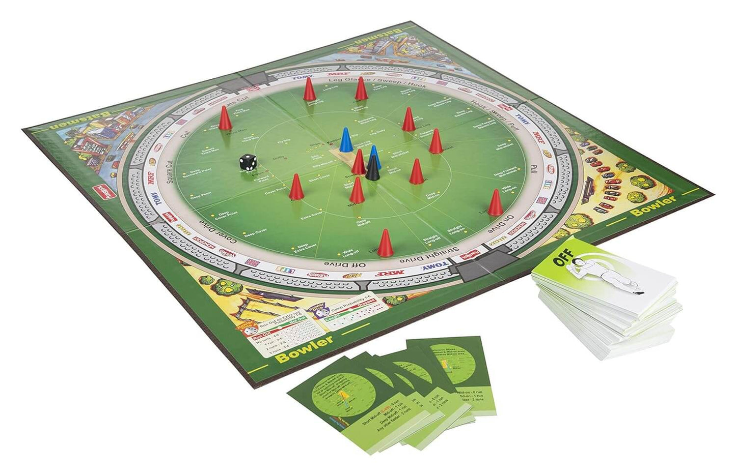 Funskool Games - Game Of Cricket, Sport board Game, Cricket game for kids and family, 2 - 4 players, 8 & above Color as per stock,27 pieces,120 cards