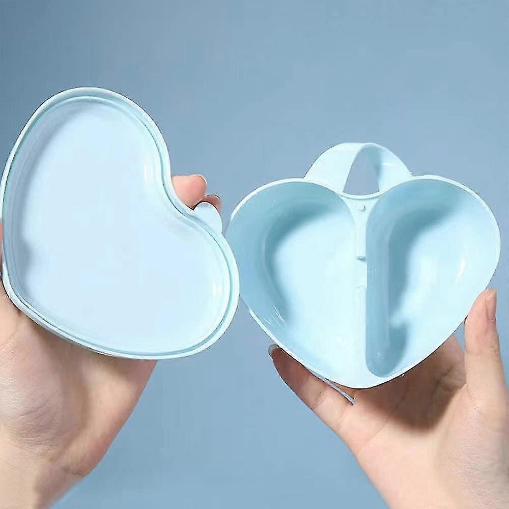 Heart Shaped Bowl Face Pack Mixing Bowl Tool Kit For Beauty Makeup Spa With Lid Widely Used Homemade Clay Film Tools Easy To Clean Dustproof (blue1pc)