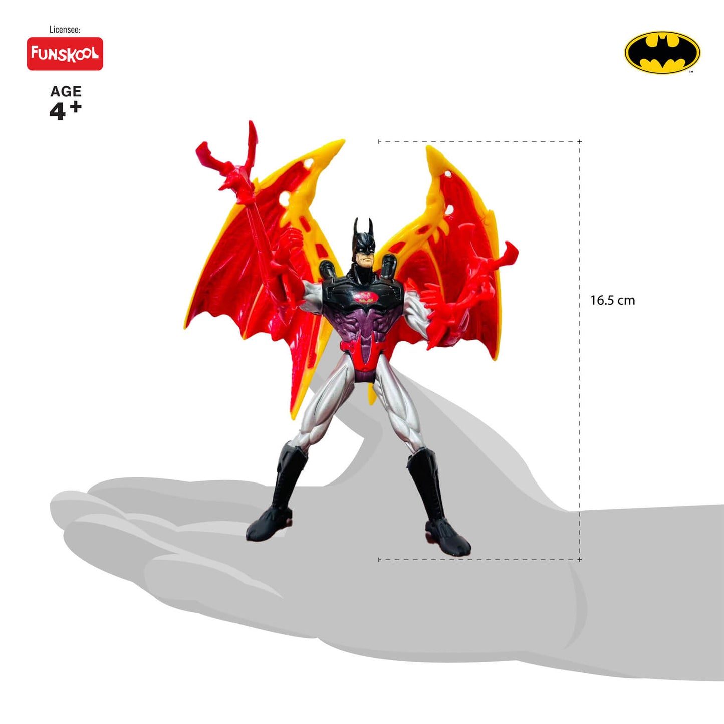 Funskool-Dark Crusander Batman,Classic Action Figures with Articulation,6 inches,Collectible,for 4 Year Old Kids and Above,Toy
