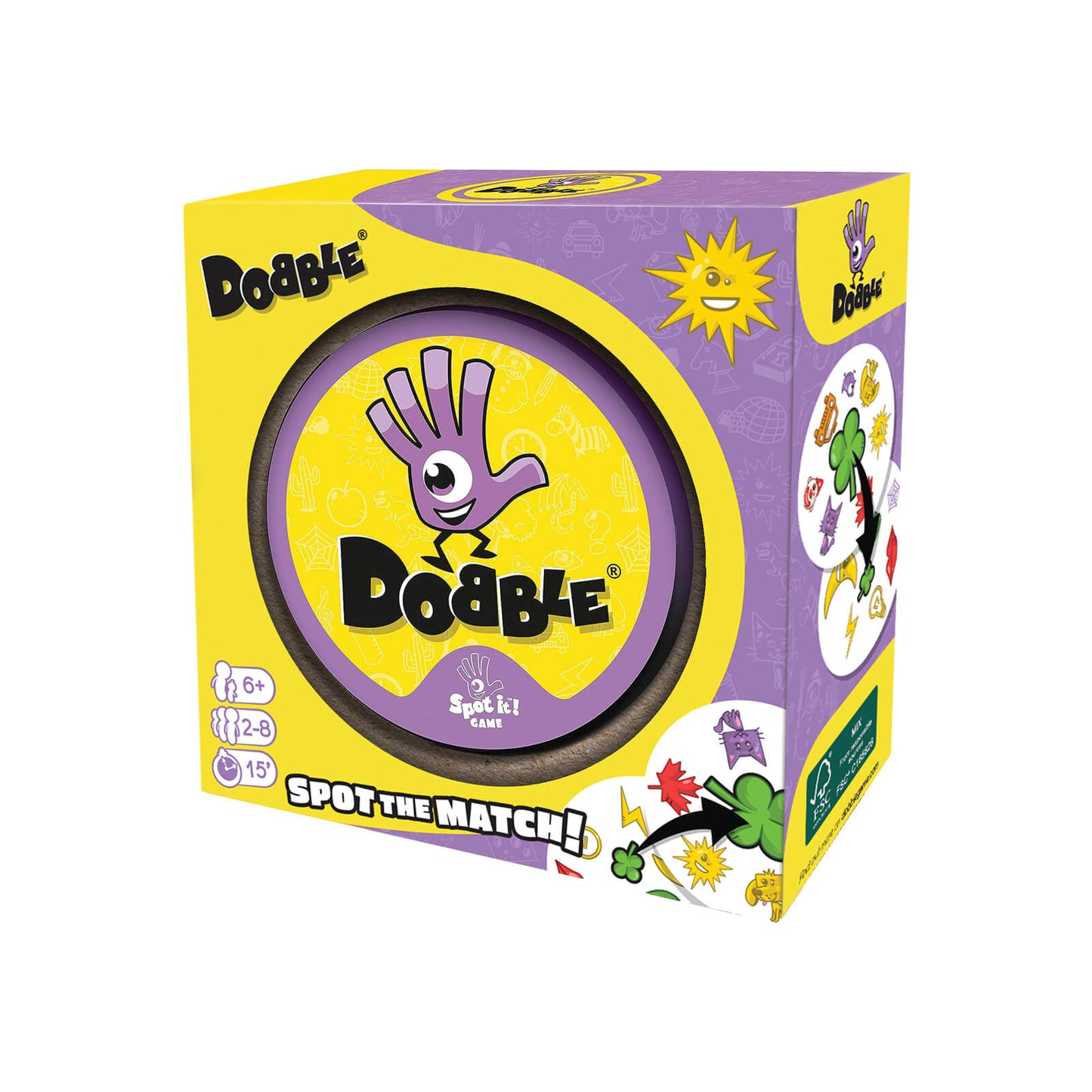Asmodee Kid's Dobble, Visual Perception Card Game (Multicolour, Ages 6 and Above, 2 to8 Players)