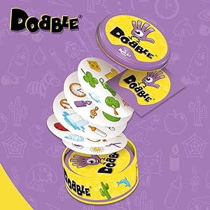 Asmodee Kid's Dobble, Visual Perception Card Game (Multicolour, Ages 6 and Above, 2 to8 Players)