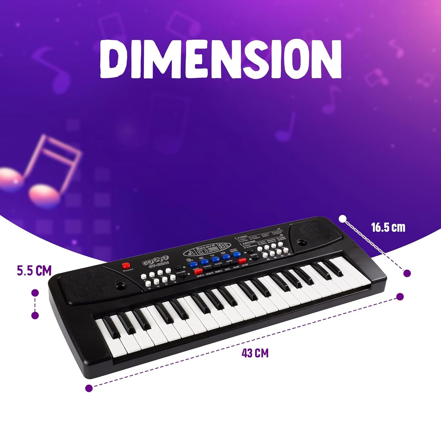 HK TOYS Kids and Adult Piano Keyboard | Piano for Kids with Microphone |Portable Electronic Keyboards for Beginners Musical Toys Pianos for Girls Boys Ages 3-12 (37 Key)