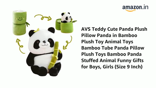 AVS Cute Funky Plushie Soft Toy Bamboo Tube Panda Stuffed Animal Panda Toys, Stuffed Animals Toy