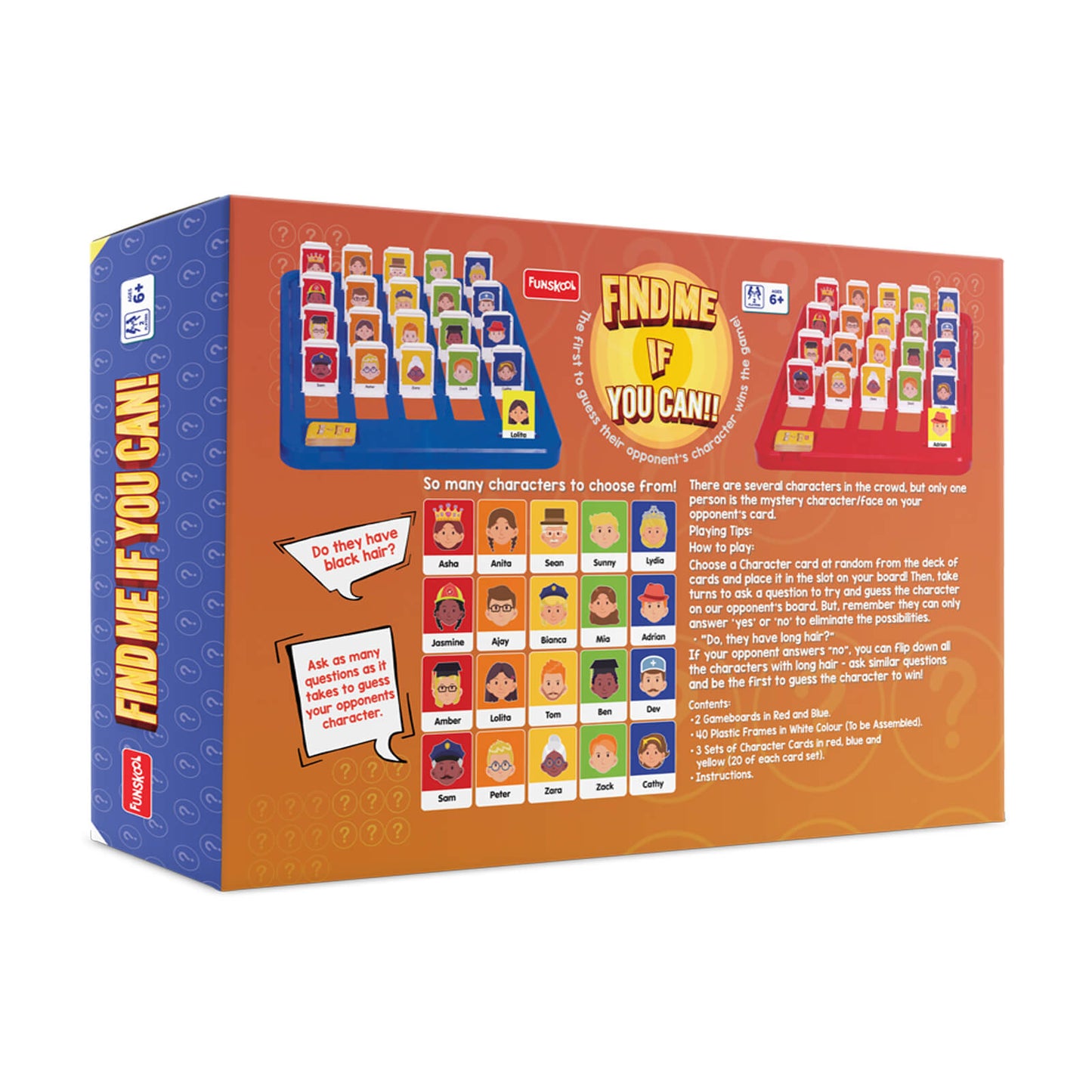 Funskool Games, Find Me If You Can,Family Games, Strategy Board Games, Get into Funzone, Toys for Kids, Guessing Game, multicolour, Ages 6 and above, Multicolour