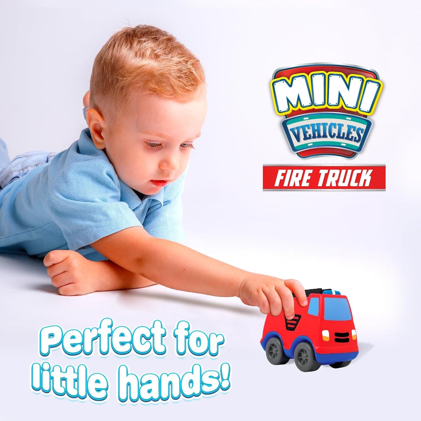 Giggles Funskool - Mini Vehicles City Fire Truck, Multicolour Push And Go Vehicle, Develops Hand-Eye Coordination, 12 Months & Above, Infant And Preschool Toys