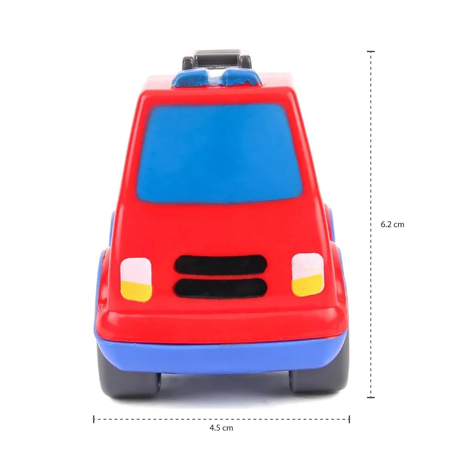 Giggles Funskool - Mini Vehicles City Fire Truck, Multicolour Push And Go Vehicle, Develops Hand-Eye Coordination, 12 Months & Above, Infant And Preschool Toys