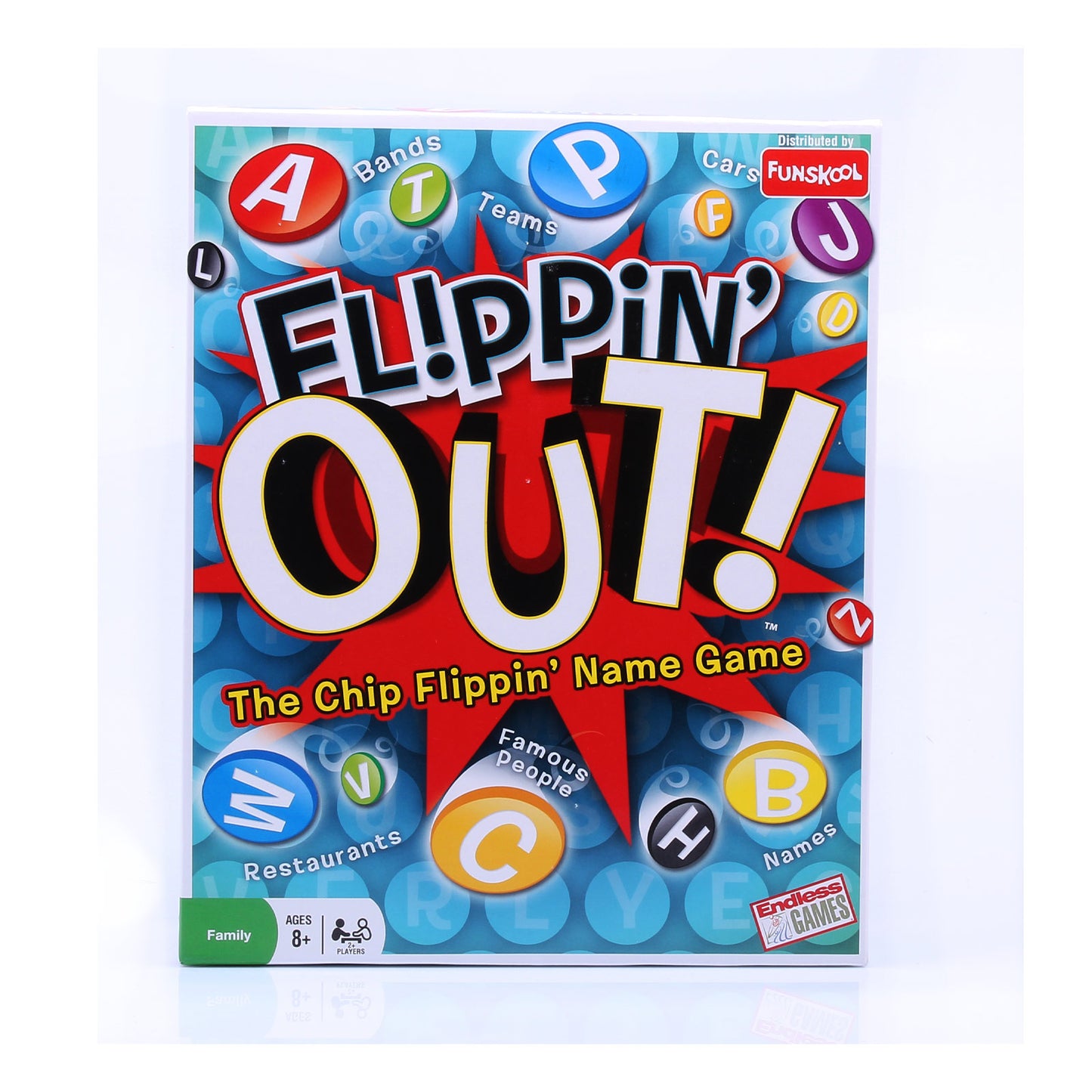 Funskool Games, Flippin Out, Party & Family Games, The chip Flipping Name Game, 2 + Players, Ages 8 and Above