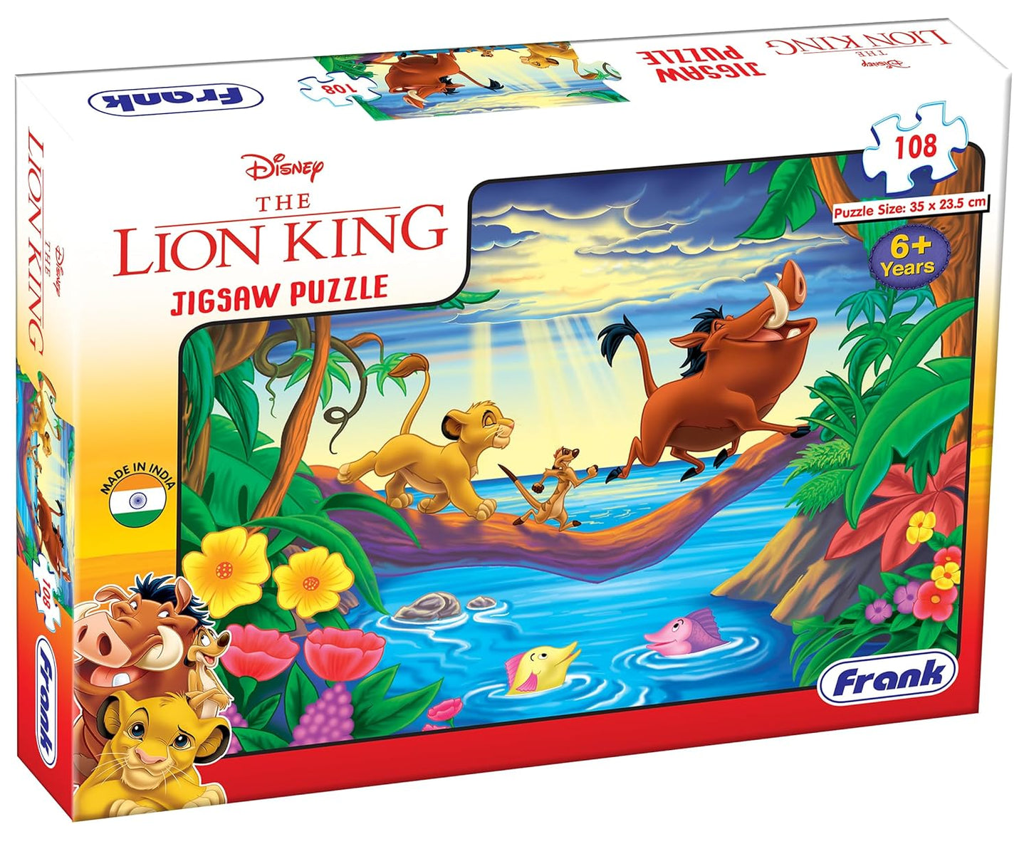 Frank Disney The Lion King Jigsaw Puzzle (108 Pieces) for Kids Above 6+ Years - Fun & Challenging Brain Booster Games - Educational Puzzle for Focus and Memory -11830