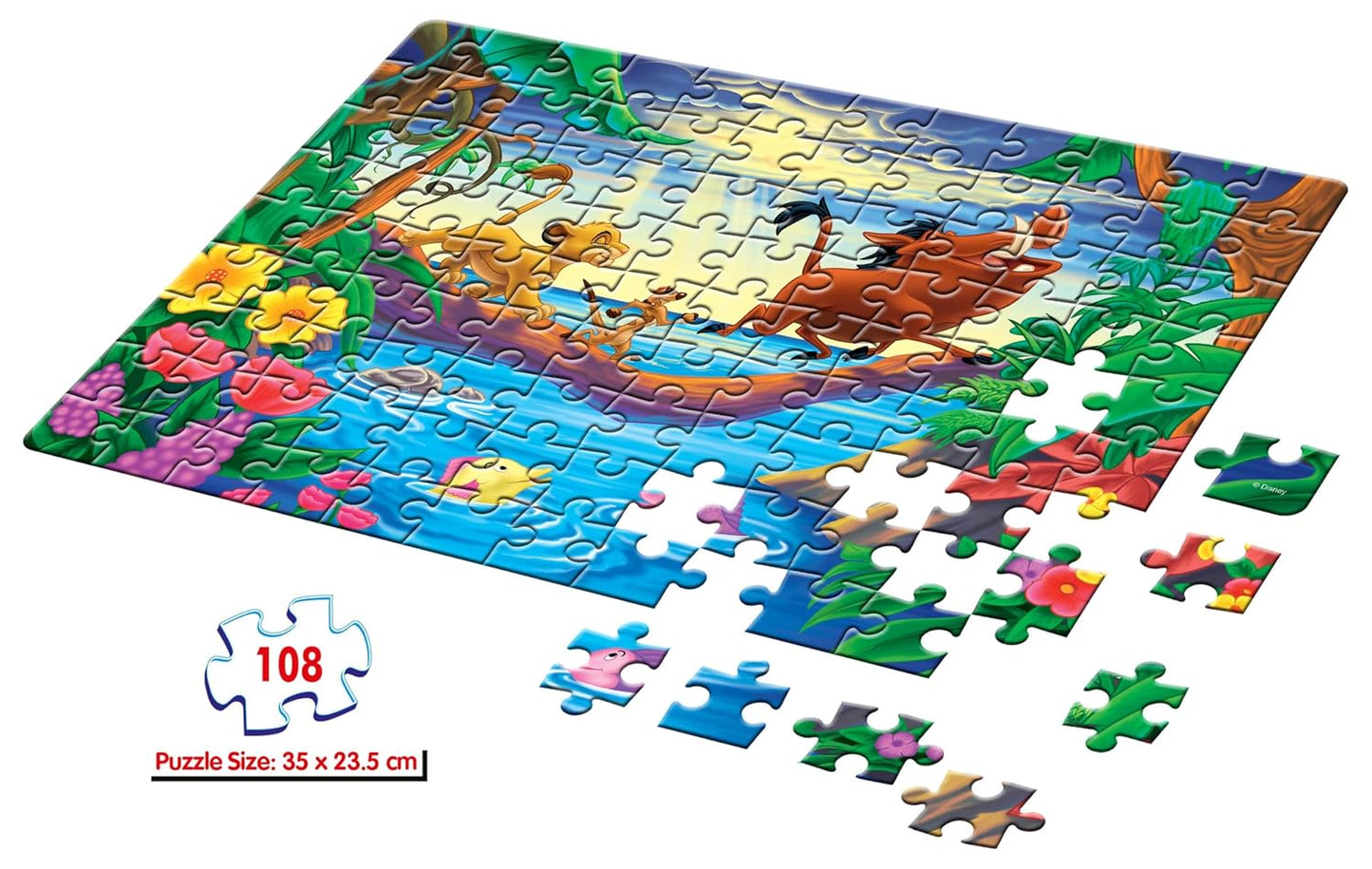 Frank Disney The Lion King Jigsaw Puzzle (108 Pieces) for Kids Above 6+ Years - Fun & Challenging Brain Booster Games - Educational Puzzle for Focus and Memory -11830