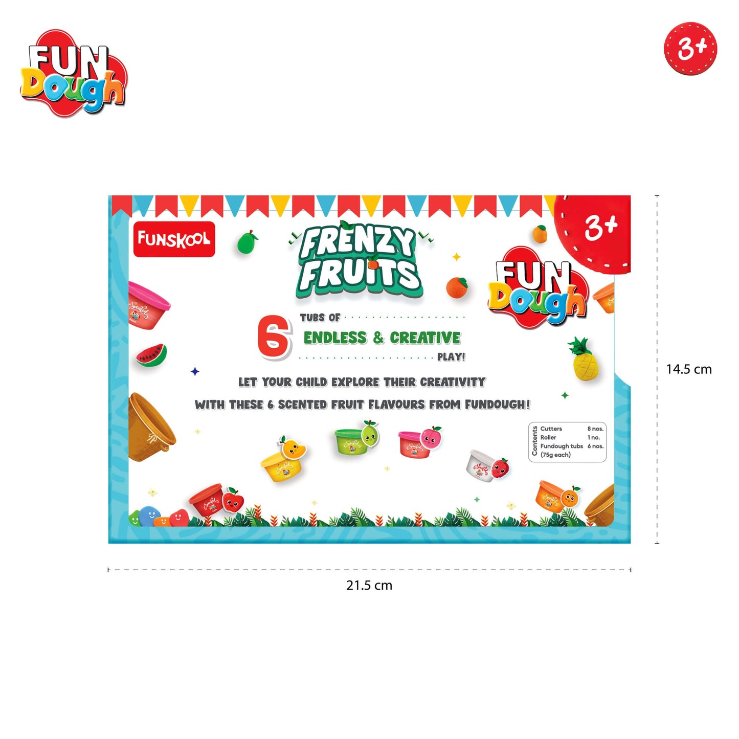 Frenzy Fruits Activity Toy Scented Dough and 6 Tubs Inside