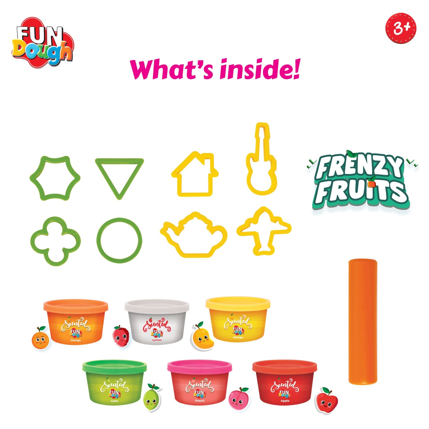 Frenzy Fruits Activity Toy Scented Dough and 6 Tubs Inside