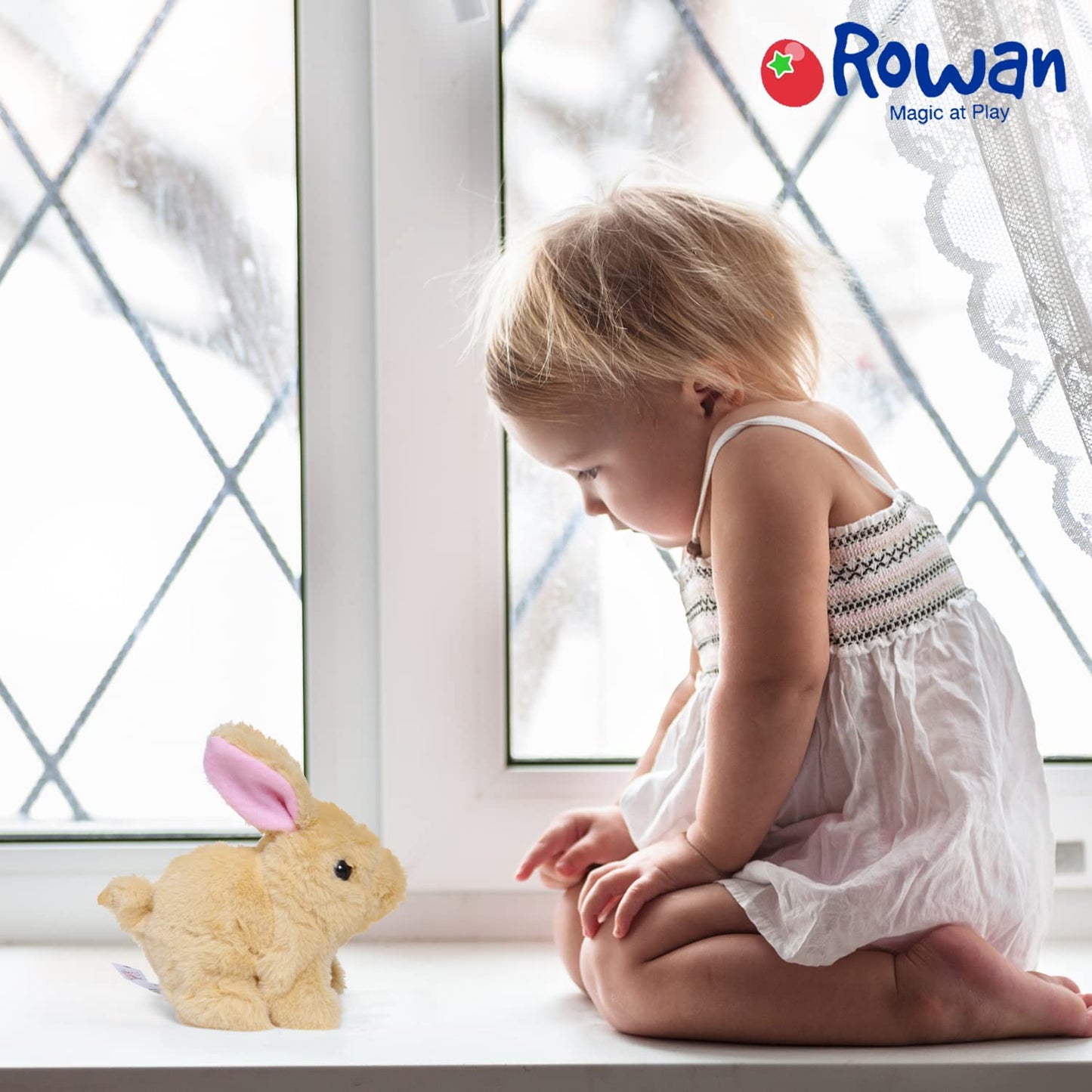 Rowan Cookie Jumping Rabbit Easy on Hands, Soft & Cuddly, Improves Hand - Eye co-Ordination, Ideal for Toddlers & Kids