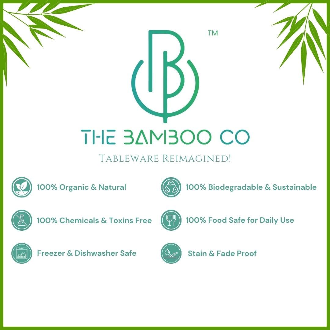 The Bamboo Co ® Kids/Baby Feeding/Dinner Set of 5 | Made of Bamboo| Kids Crockery Set Tableware |Baby Utensils and Dishes Set | Eco-Friendly |Organic & Natural (Pink Pterosaur)