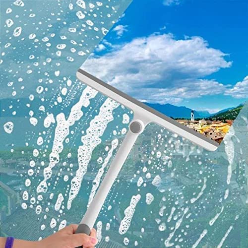 SWSHIV 360 Rotatable Cleaning Glass Wiper Window Cleaner Long Handle | Window Cleaning Brush | Window Glass Wiper | Window Glass Cleaner | Squeegee Rotatable Cleaning Brush for Window