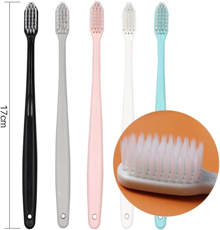 10pcs Toothbrush Soft Adult Bamboo Charcoal Deep Cleaning Teeth Whitening Nano Brush Antibacterial Reusable Oral Care Tool
