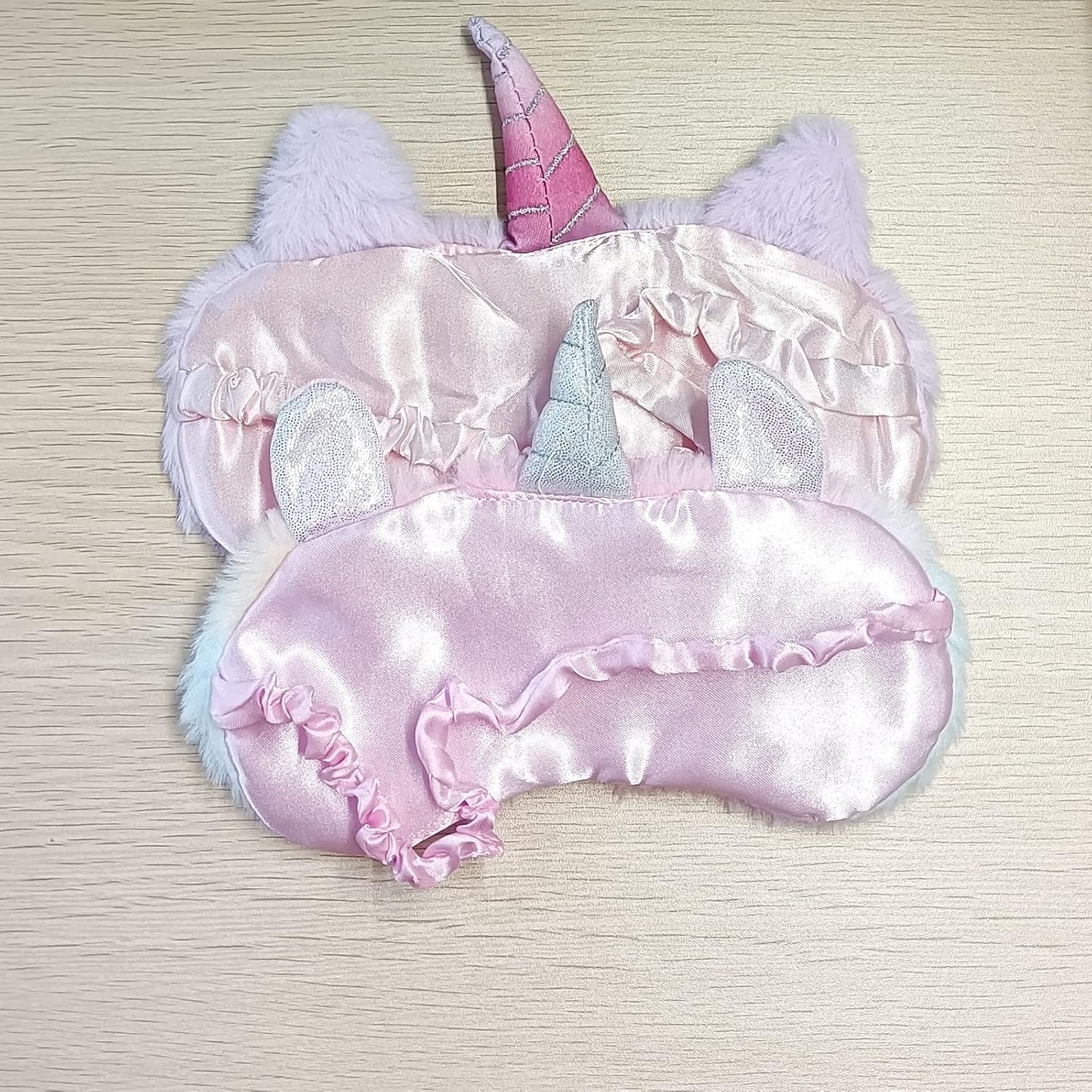 KANOA Polyester Cute Animal Sleeping Sleep Mask Soft Plush Blindfold Cute Rabbit Panda Koala Eye Cover Eyeshade For Kids Teens Girls Women (Unicorn Purple)