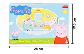 Funskool-Peppa Pig Good Habits 2In1,Educational,2x12 pieces,Puzzle,for 3 year Old Kids and above,Toy