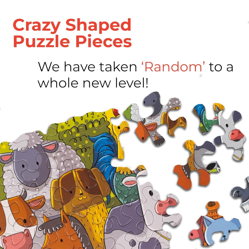 UnikPlay Go Crazy Jigsaw Puzzle for Kids and Adults | Attractive Cartoon Print Puzzle with 2 Puzzle Trays for Age 6 to 99 Years-180 Pcs-(Unicorn)