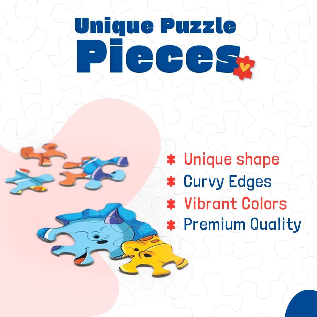 UnikPlay Go Crazy Jigsaw Puzzle for Kids and Adults | Attractive Cartoon Print Puzzle with 2 Puzzle Trays for Age 6 to 99 Years-180 Pcs-(Unicorn)
