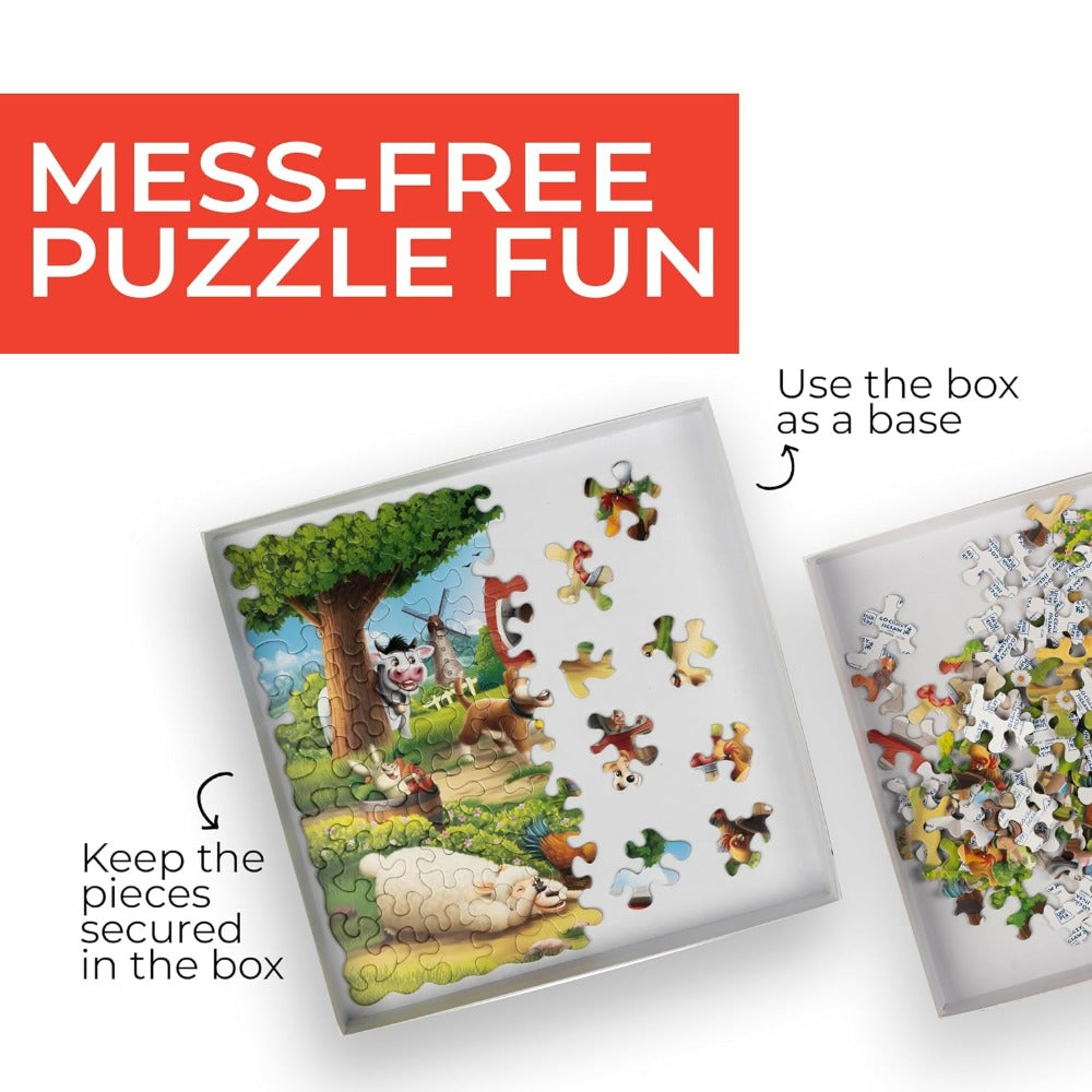 UnikPlay Go Crazy Jigsaw Puzzle for Kids and Adults | Attractive Cartoon Print Puzzle with 2 Puzzle Trays for Age 6 to 99 Years-180 Pcs-(Unicorn)