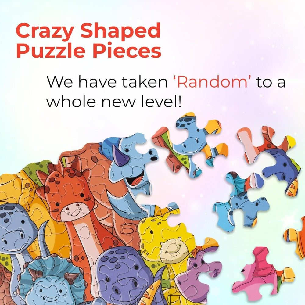 UnikPlay Go Crazy Jigsaw Puzzle for Kids and Adults | Attractive Cartoon Print Puzzle with 2 Puzzle Trays for Age 6 to 99 Years-180 Pcs-(Unicorn)