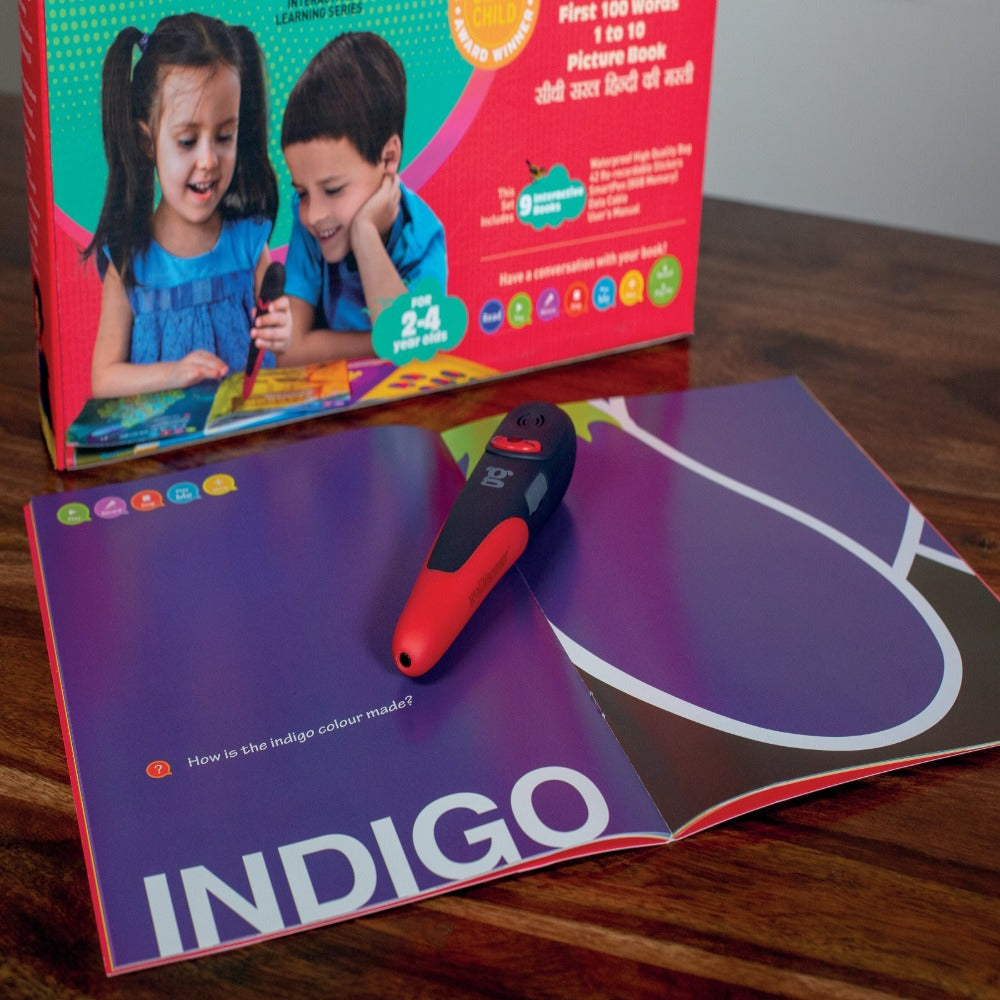 goDiscover Interactive Smart Book Series with Talking Pen | Set of 9 Fun Educational Books with Alphabets, Numbers, Colours, & More | Fun Learning Activity Toy for 2–4 Year Kids