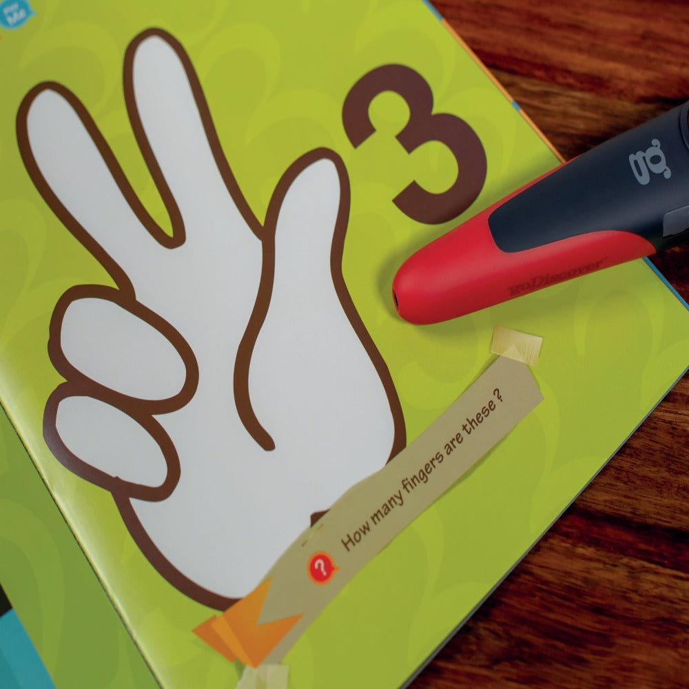 goDiscover Interactive Smart Book Series with Talking Pen | Set of 9 Fun Educational Books with Alphabets, Numbers, Colours, & More | Fun Learning Activity Toy for 2–4 Year Kids