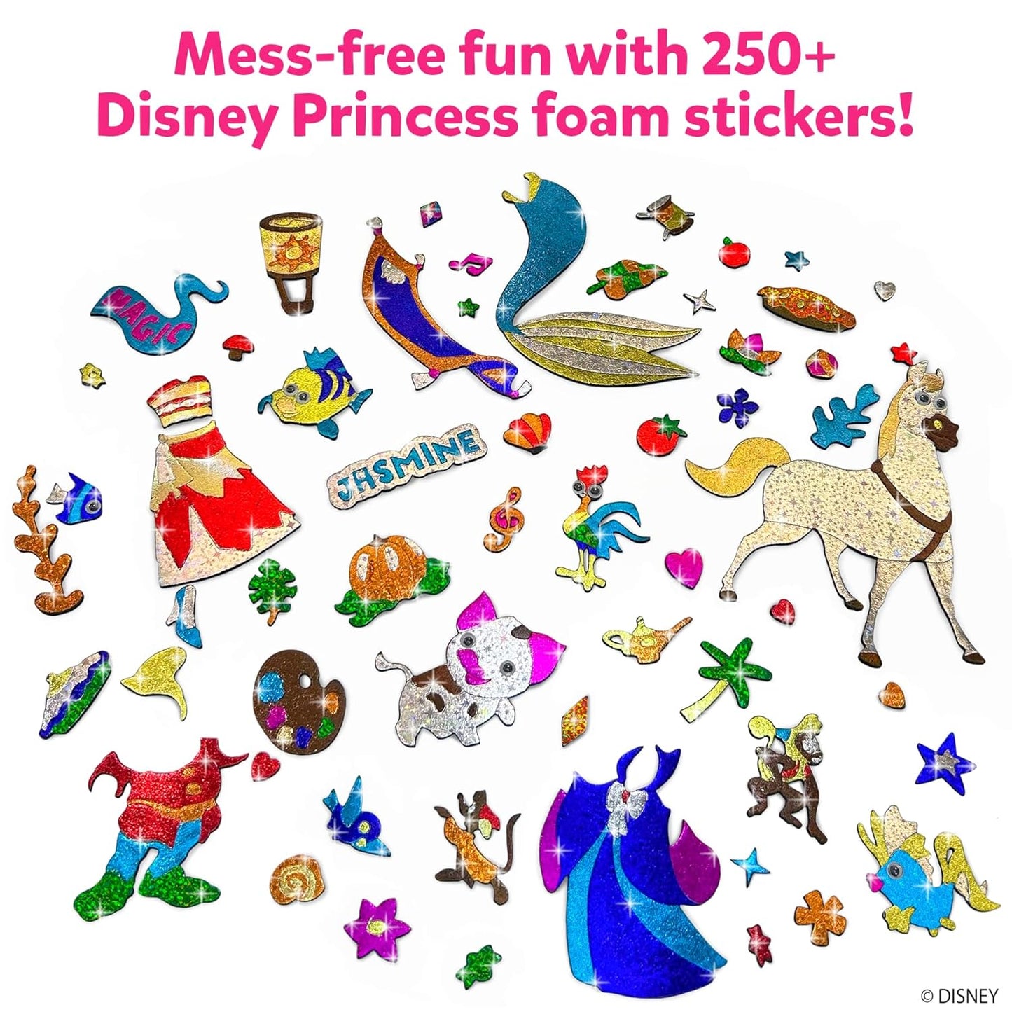 Skillmatics Foil Fun - Disney Princess, Mess-Free Art & Craft Kits for Kids, DIY Creative Activity, Gifts for Boys & Girls Ages 4, 5, 6, 7, 8, 9